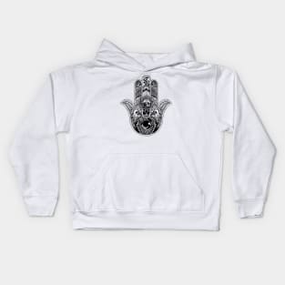 Hamsa Hand French Bulldog Kids Hoodie